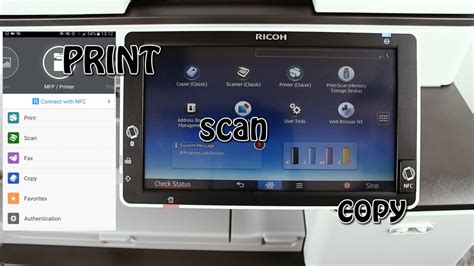 Ricoh MFP Print, Scan & Copy using NFC 